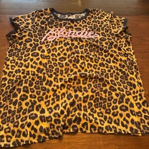 Torrid Blondie Tshirt Leopard Cheetah Print size 3